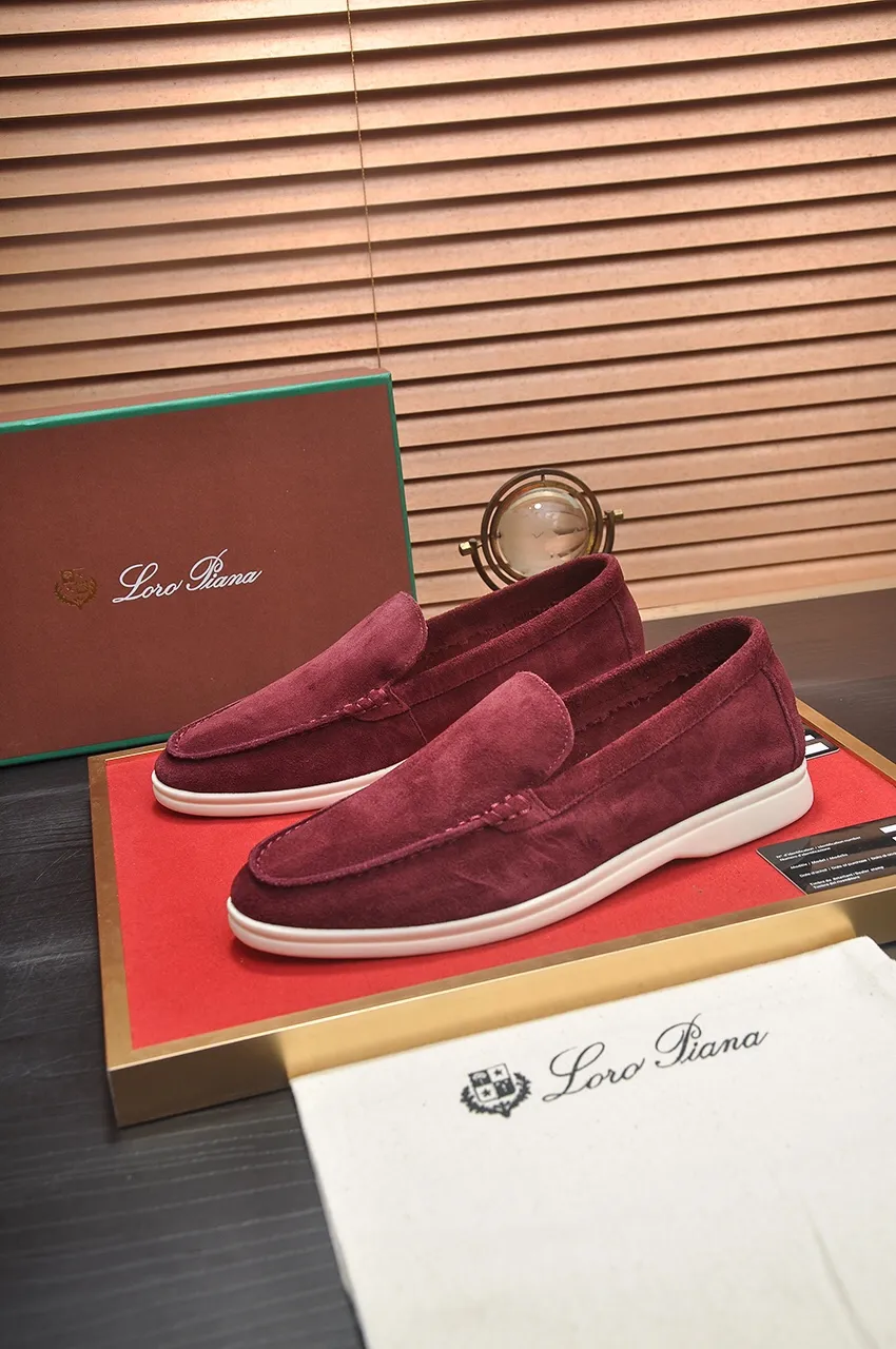Men's shoes 💰400💶[𝐥𝐨𝐫𝐨 𝐏𝐢𝐚𝐧𝐚] [Couple model] High-end quality, affordable price, LP classic loafers, Italian treasure brand, the only brand that can match Hermès! Only after wearing it do we know that we can’t live up to our feet. Women’s code: 35-40 (customized sizes 34, 41, 42 are non-returnable) Men’s code: 38-44 (customized 45, 46, 47, 48 are non-refundable) Fabric: Customized imported cashmere Lining: Customized imported fetal cowhide Foot: Imported benzene-dyed calfskin Outsole: Exclusive original glass rubber outsole